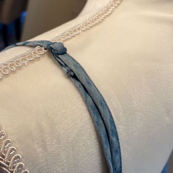 Old Navy Lyocell Denim Ruffle Top - Picture 4 of 7